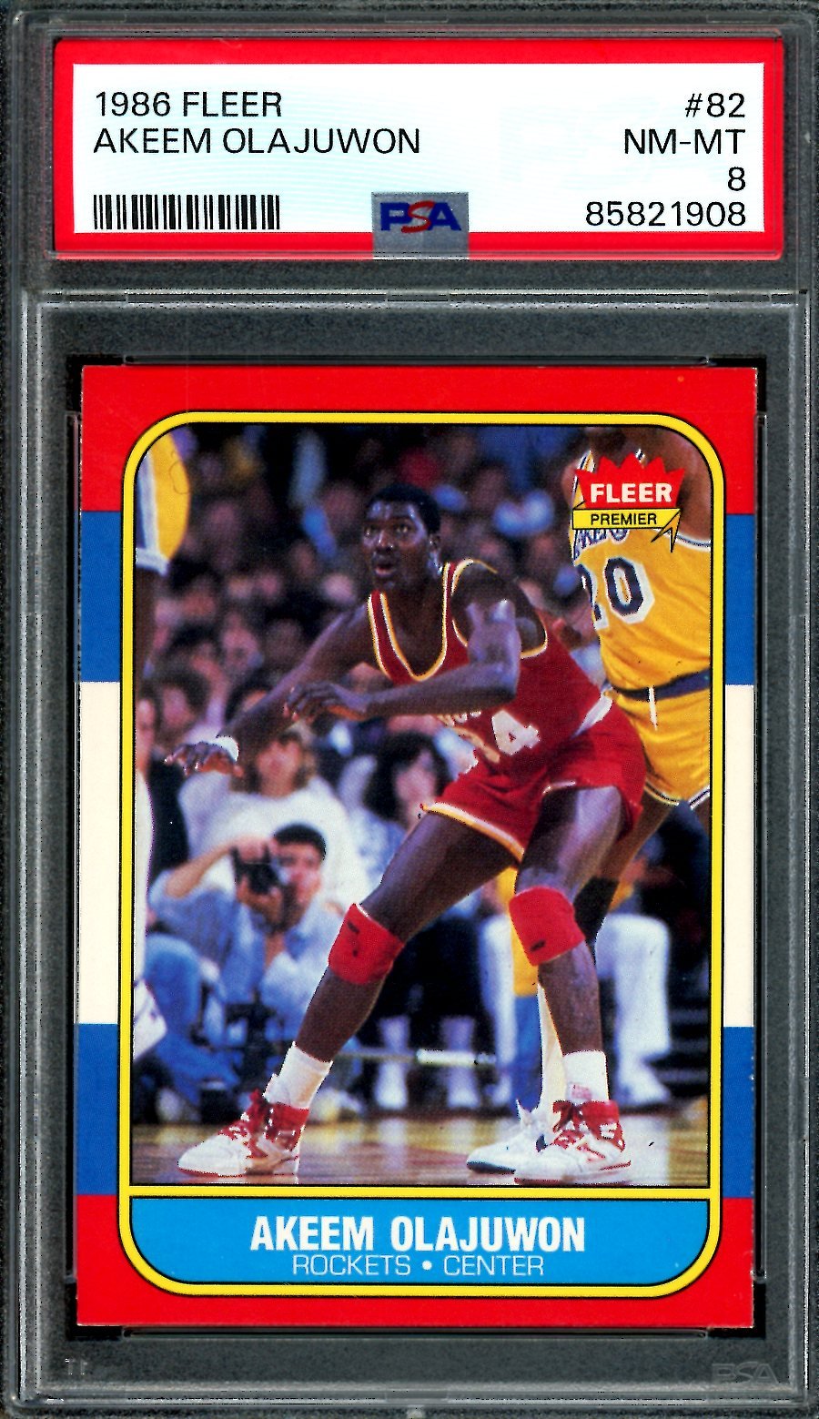 1986 Fleer Akeem Olajuwon PSA 8 Rockets - Trading Card Market
