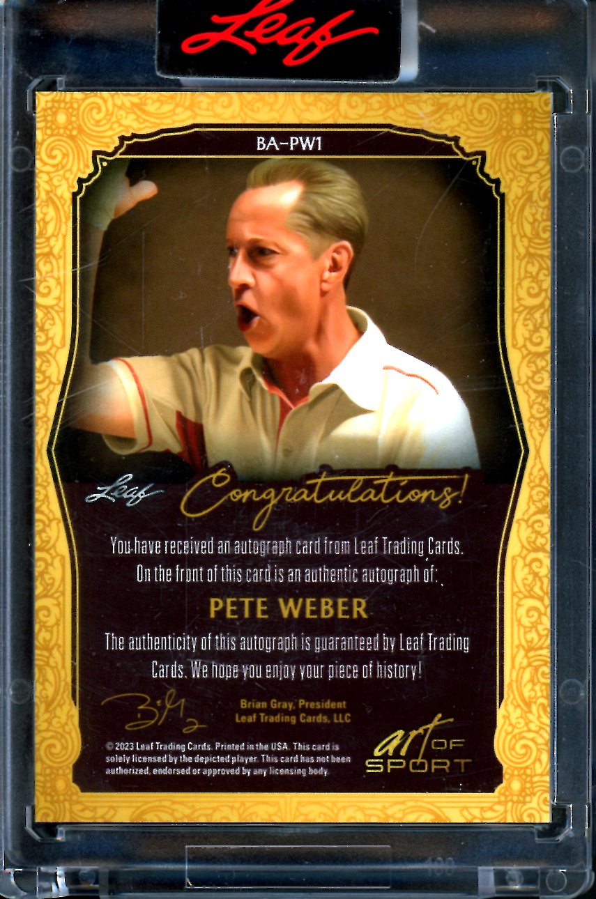 2023 Leaf Art of Sport Pete Weber Auto 1/1 PBA