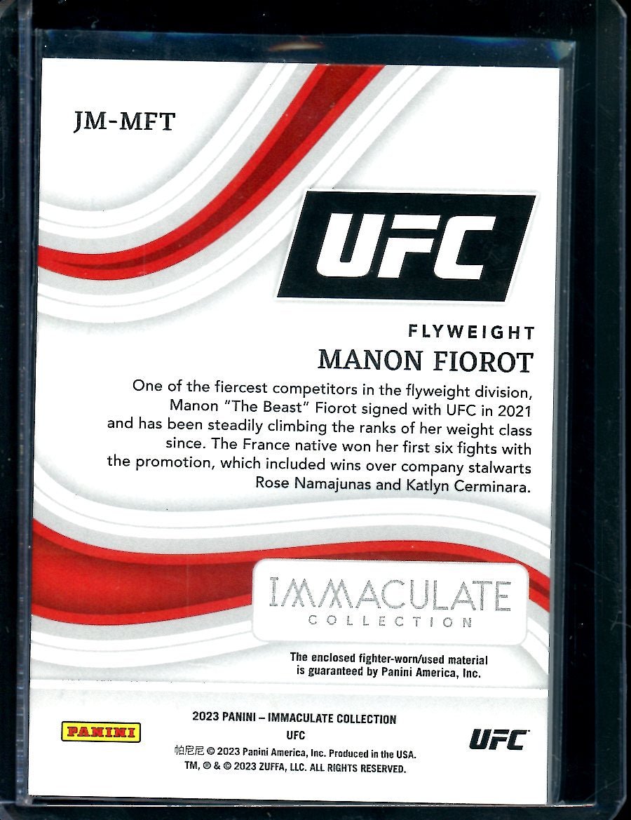 2023 Panini Immaculate UFC Manon Fiorot Shorts Patch /8 - Trading Card Market