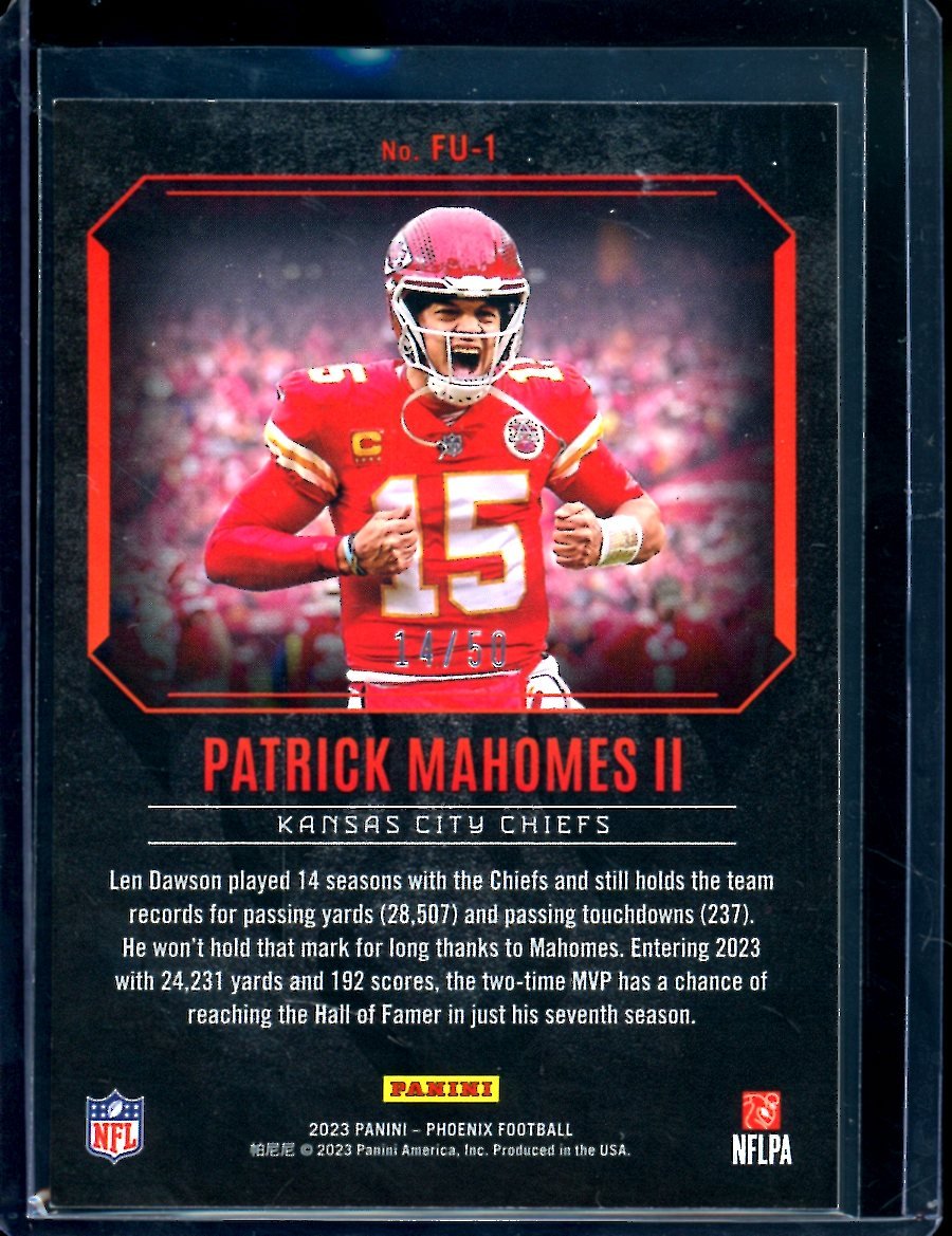 2023 Panini Phoenix Patrick Mahomes Fired Up Gold /50 Chiefs - Trading Card Market