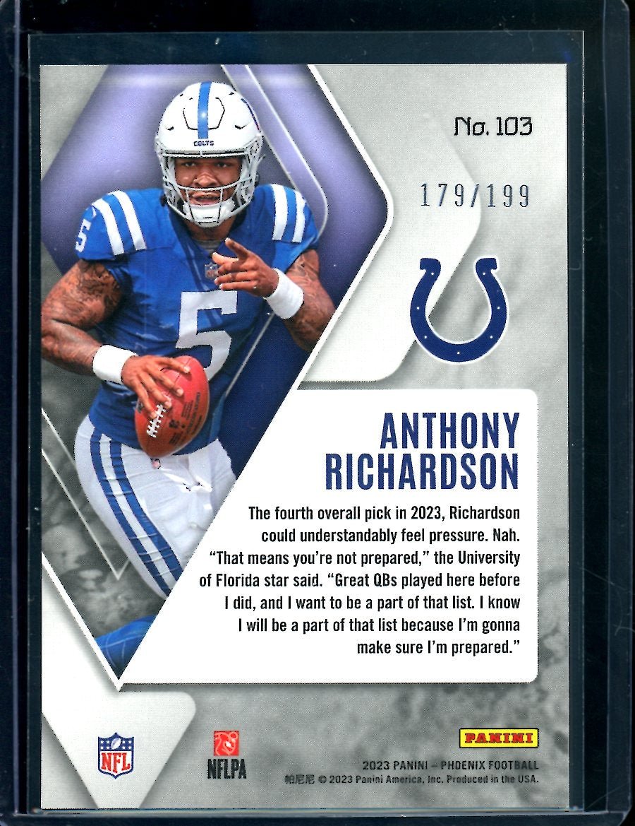 2023 Panini Phoenix Anthony Richardson Rookie Pink /199 Colts - Trading Card Market