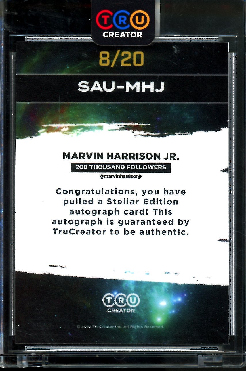 2022 TruCreator Marvin Harrison Jr. 1st Auto /20 Ohio State - Trading Card Market