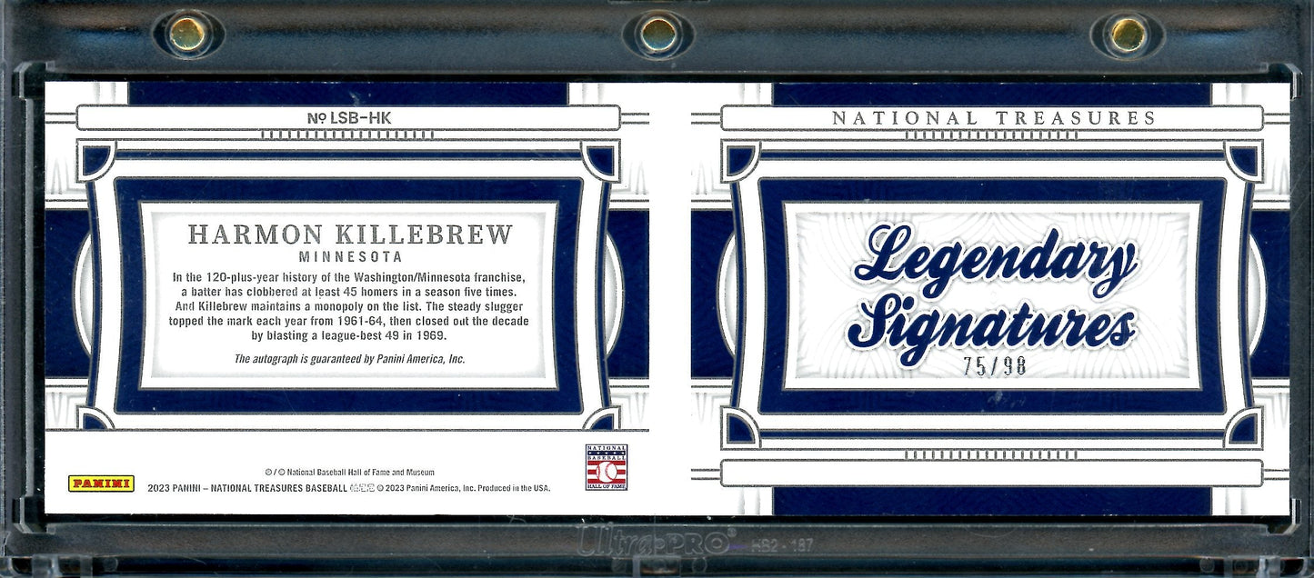 2023 Panini National Treasures Harmon Killebrew Legendary Signatures Booklet /99 Twins - Trading Card Market