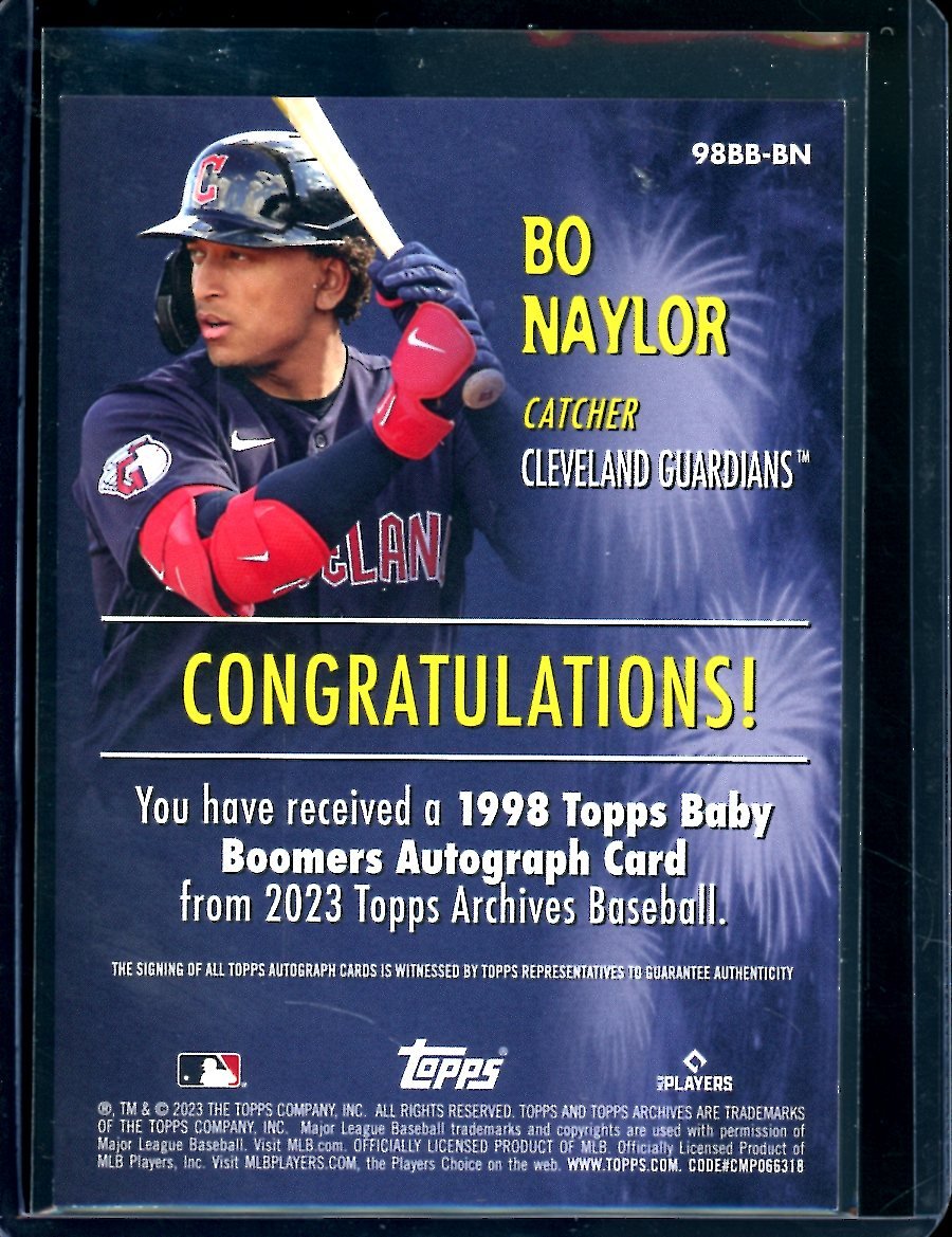 2023 Topps Bo Naylor Rookie Baby Boomers Auto - Trading Card Market