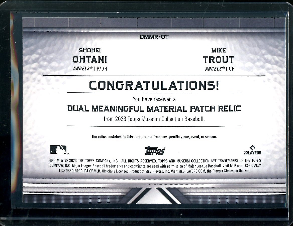 2023 Topps Museum Shohei Ohtani/Mike Trout Dual Patch /50 Angels - Trading Card Market