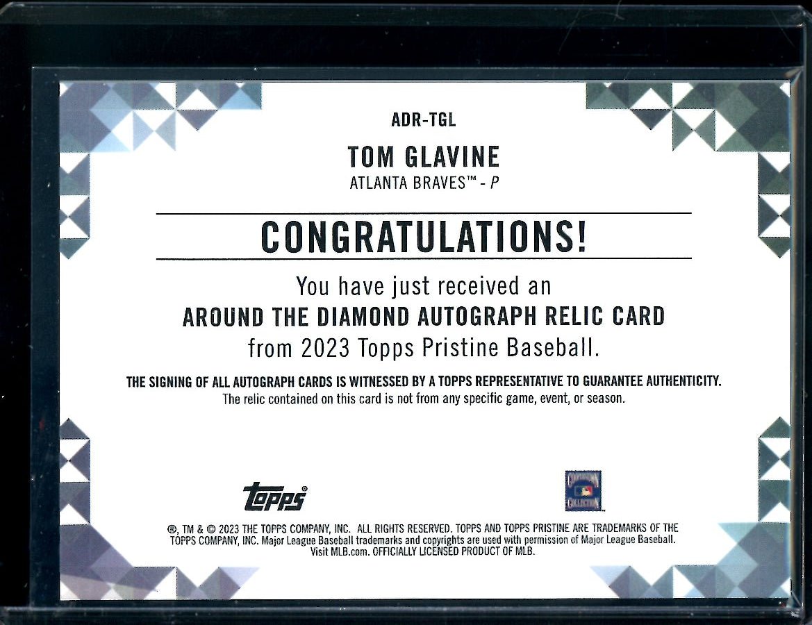 2023 Topps Pristine Tom Glavine Around the Diamond Patch Auto Braves - Trading Card Market