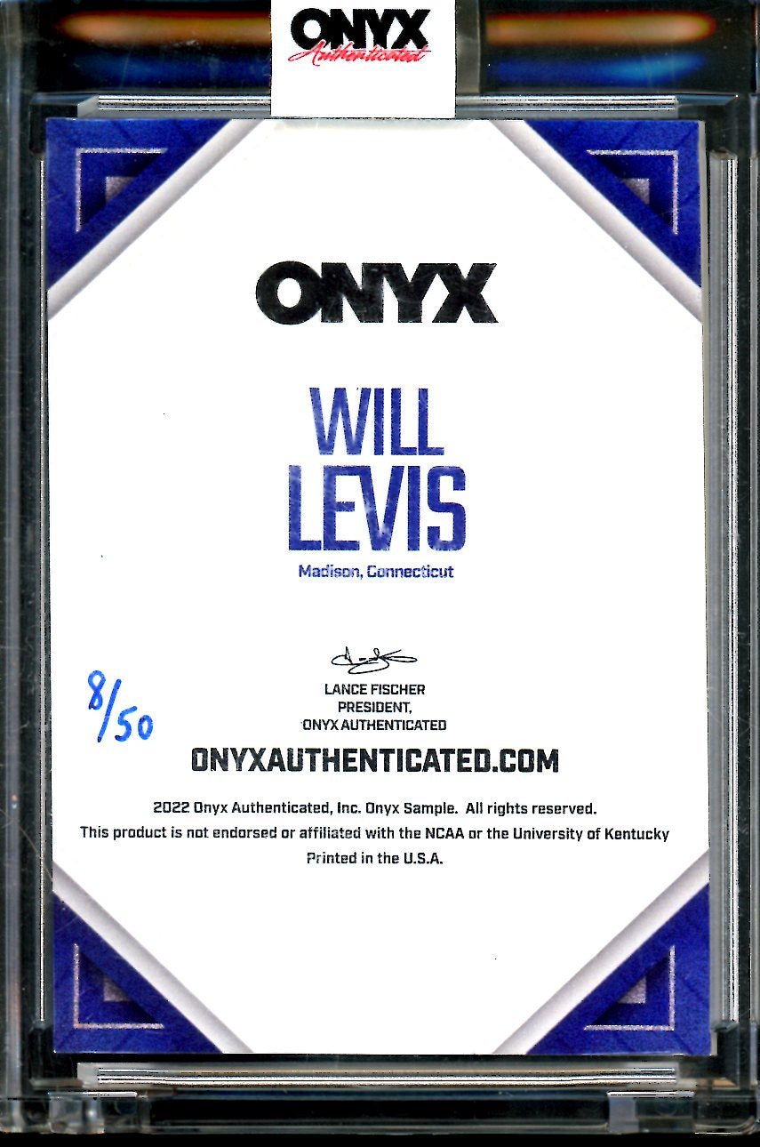 2022 Onyx Nimbus Will Levis Auto /50 Kentucky - Trading Card Market