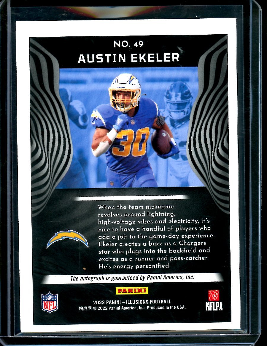 2022 Panini Illusions Austin Ekeler Auto /49 Chargers - Trading Card Market