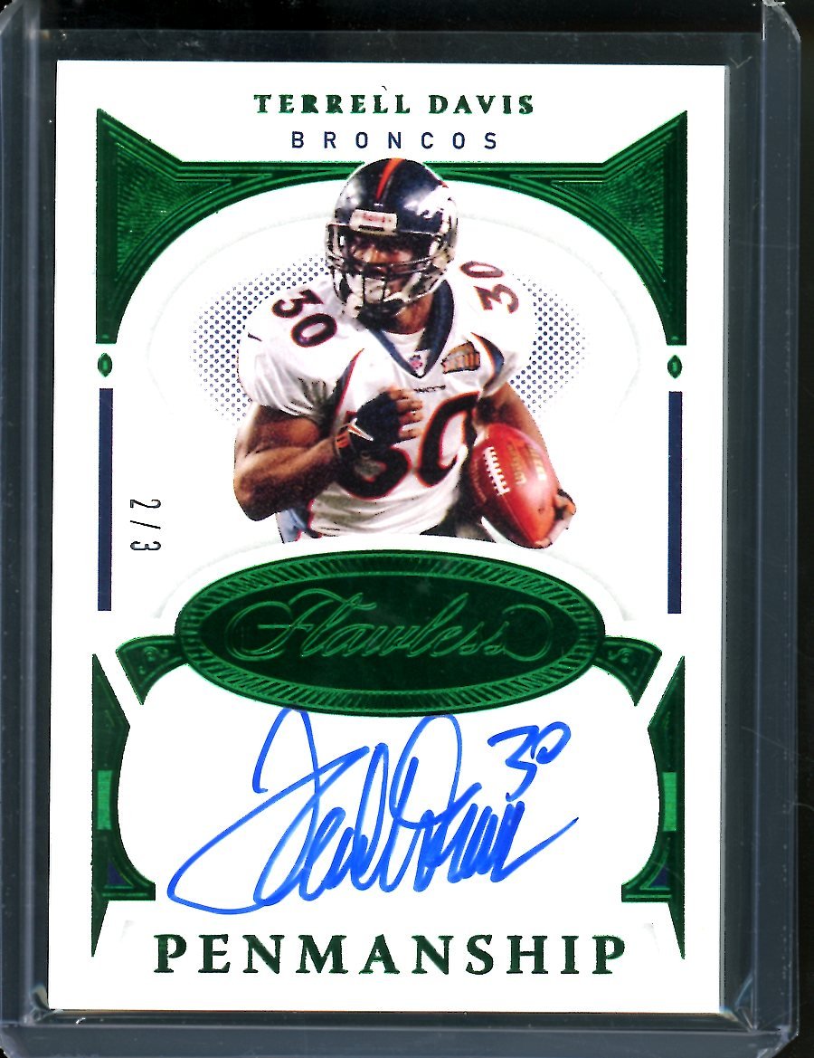 2021 Panini Flawless Terrell Davis Penmanship Emerald Auto /5 Broncos - Trading Card Market
