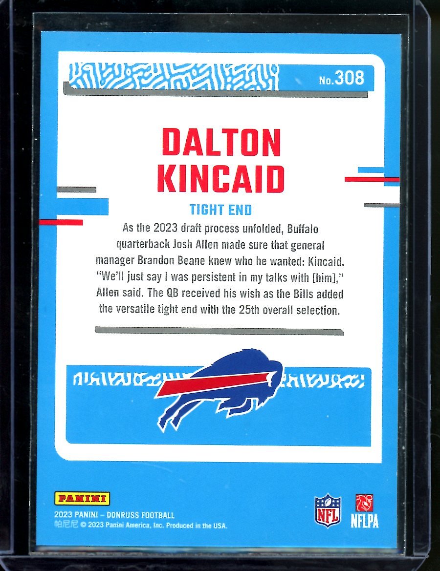 2023 Panini Donruss Dalton Kincaid Rookie Gold Press Proof /50 Bills - Trading Card Market