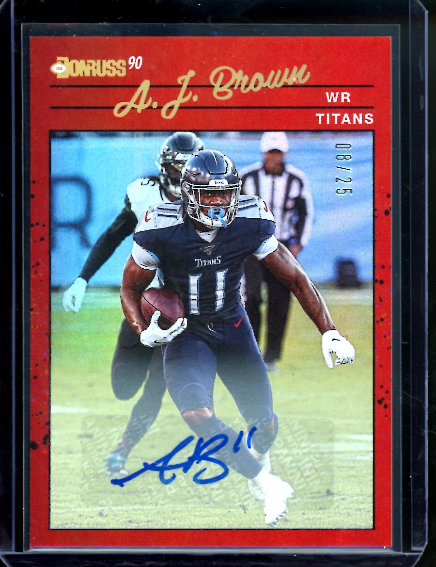 2020 Panini Donruss A.J. Brown "1990" Auto /25 Titans
