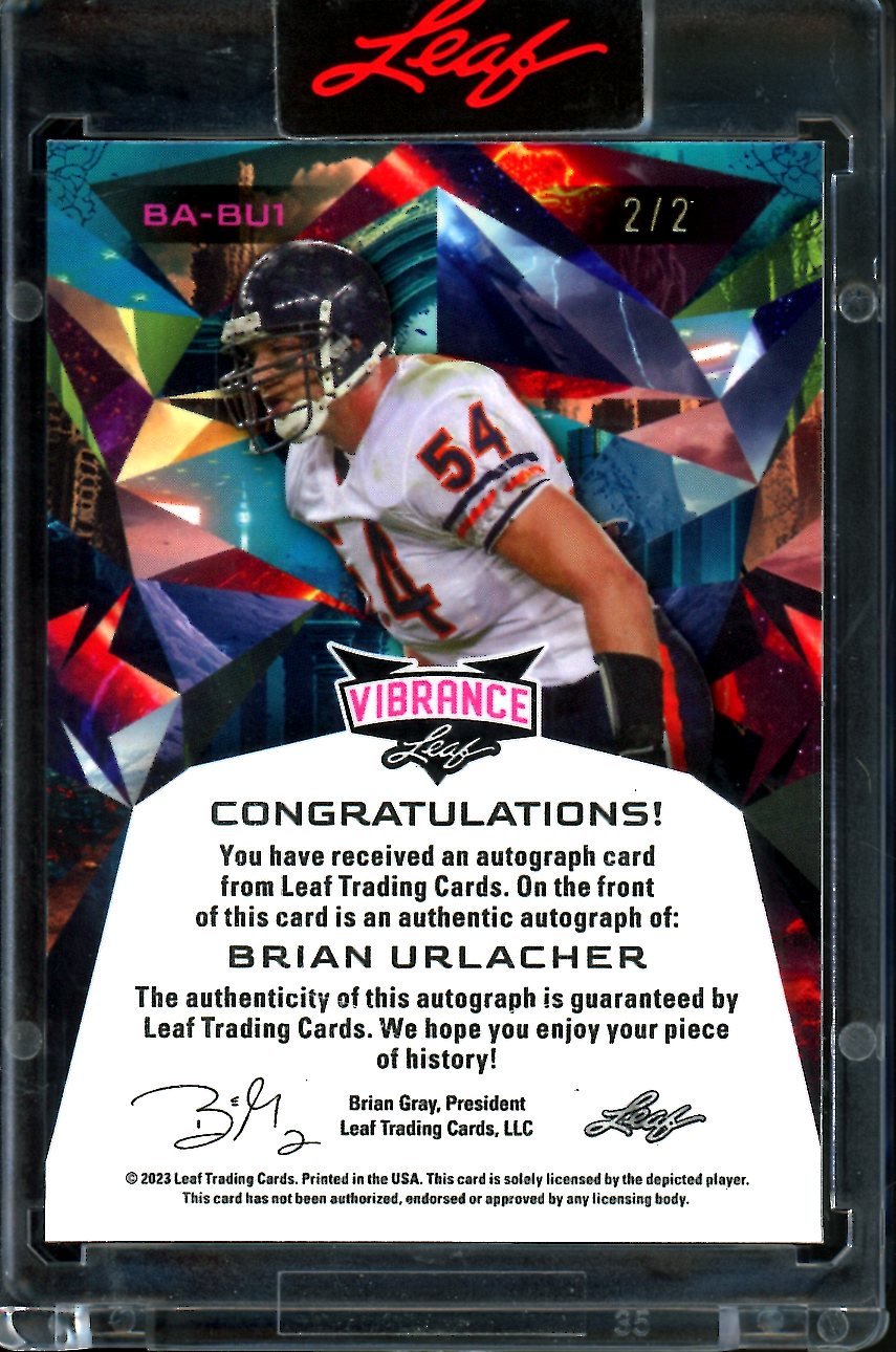 2023 Leaf Vibrance Brian Urlacher Auto /2 Bears - Trading Card Market