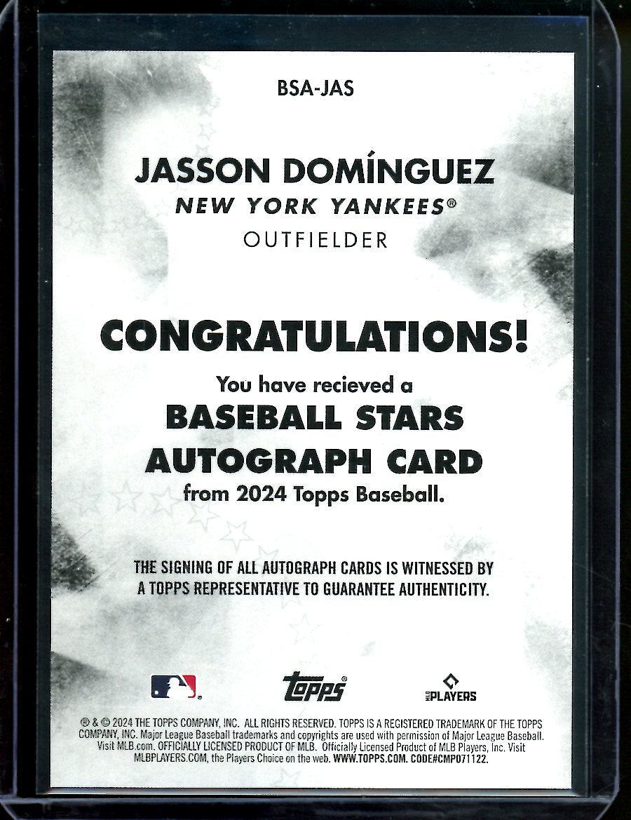 2024 Topps Series 1 Jasson Dominguez Rookie Auto Yankees - Trading Card Market