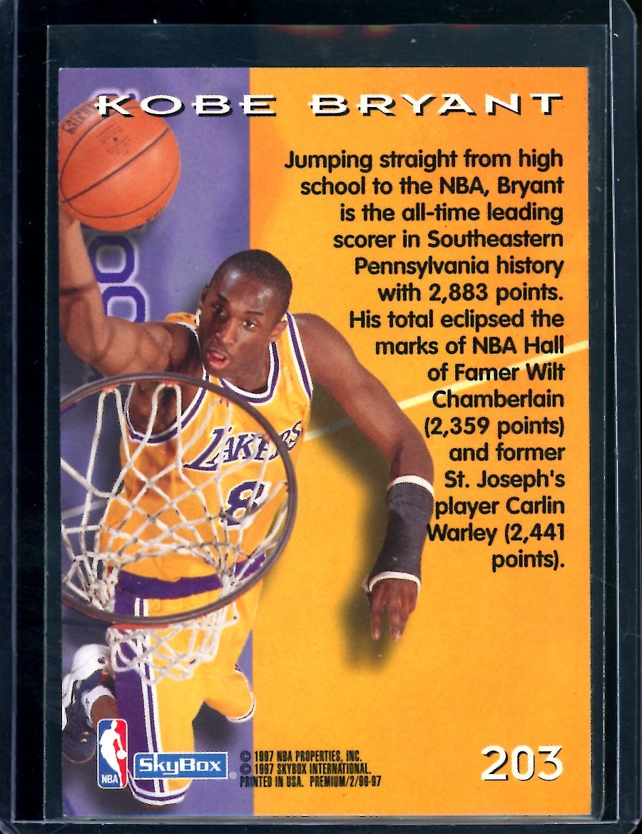 1996 SkyBox Premium Kobe Bryant Rookie Lakers - Trading Card Market