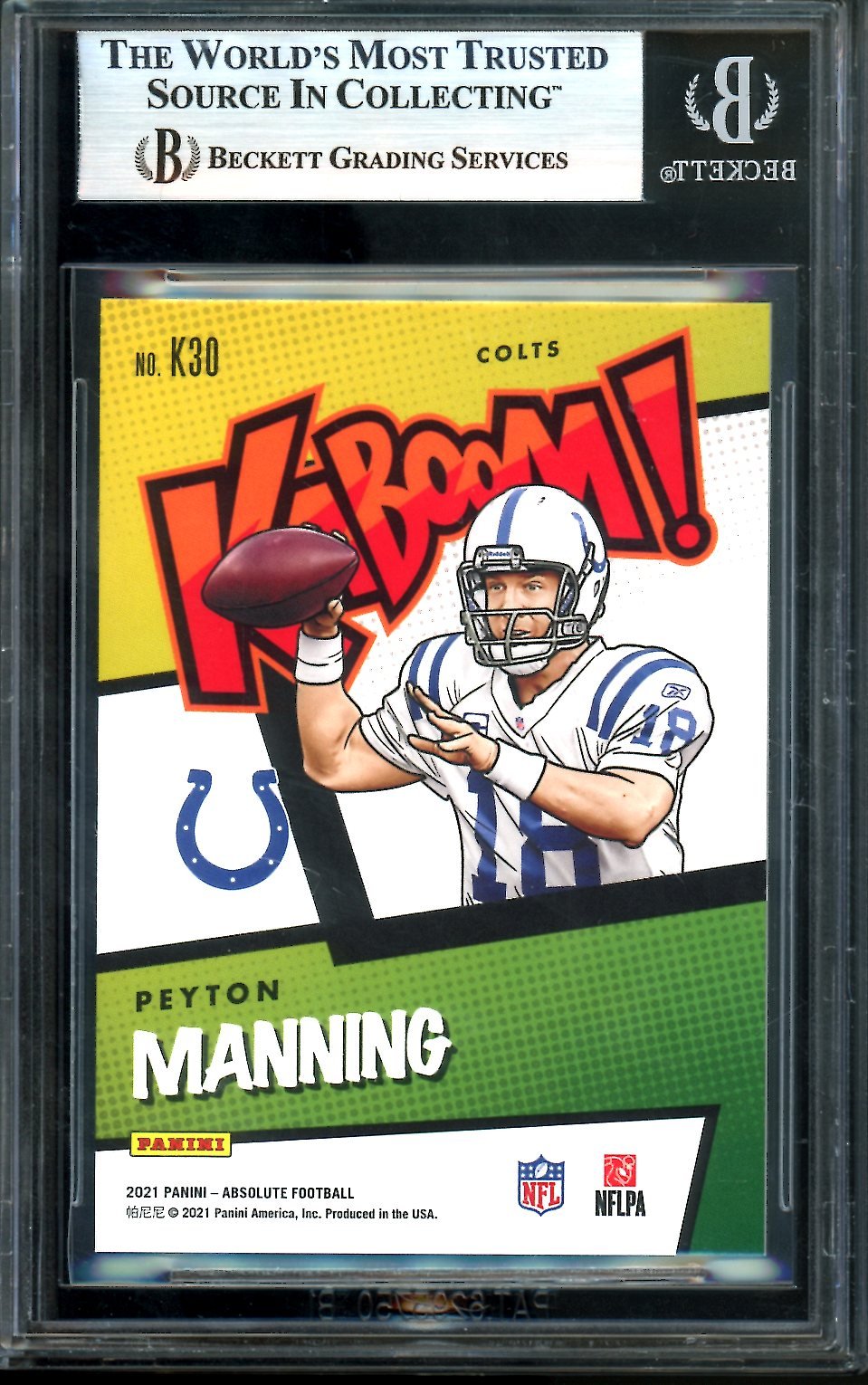 2021 Panini Absolute Peyton Manning Kaboom! BGS 9 Colts - Trading Card Market
