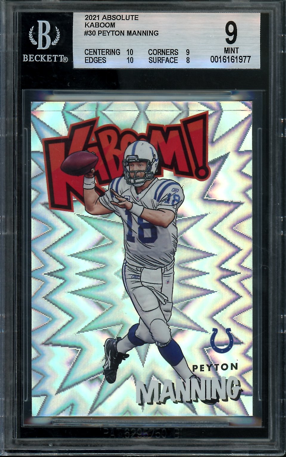 2021 Panini Absolute Peyton Manning Kaboom! BGS 9 Colts Trading Card Market 2021 Panini Absolute Peyton Manning Kaboom! BGS 9 Colts Trading Card Market