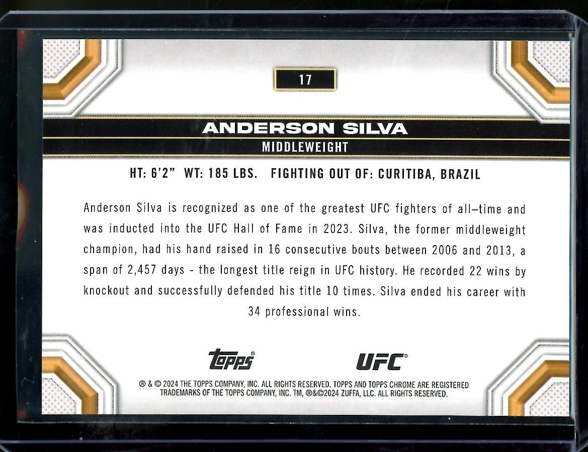 2024 Topps Chrome Anderson Silva Blue Wave /75 UFC - Trading Card Market