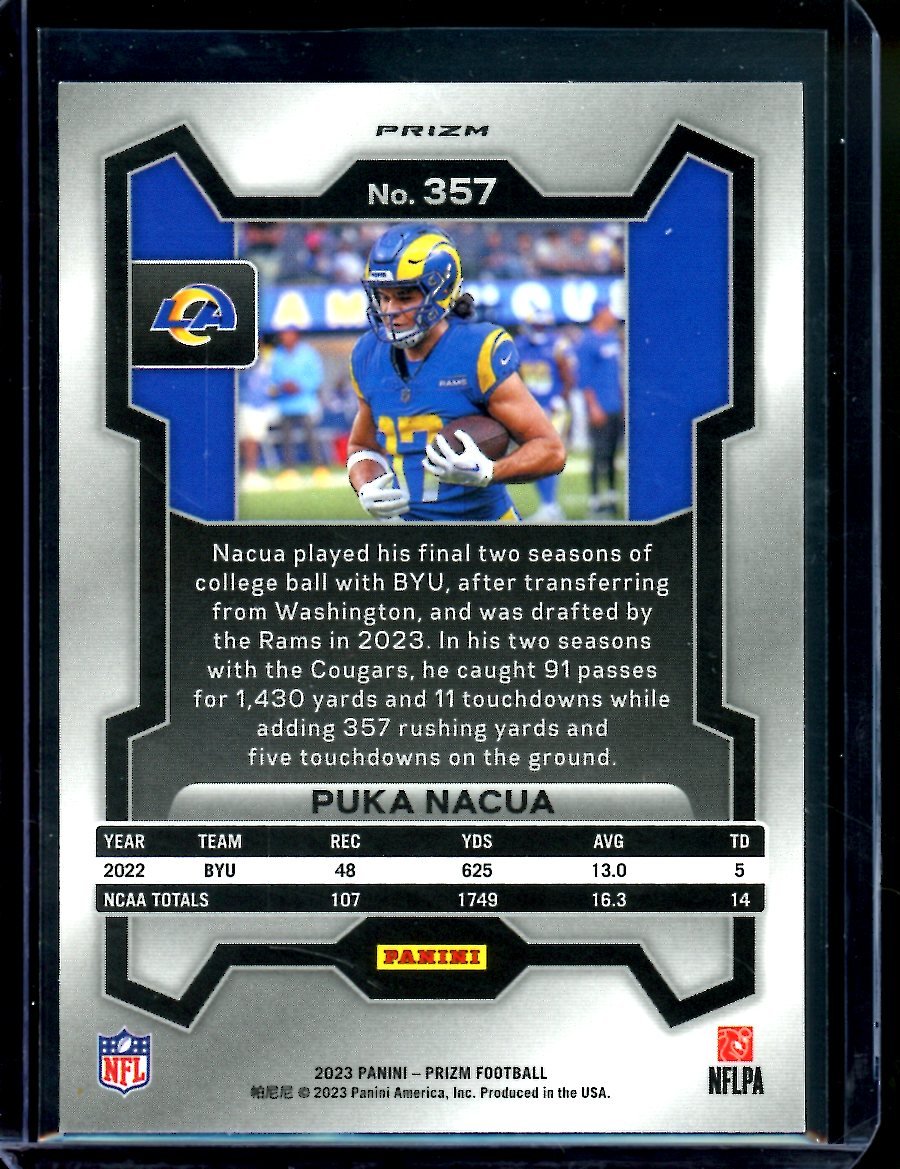 2023 Panini Prizm Puka Nacua Rookie Orange Disco Rams - Trading Card Market