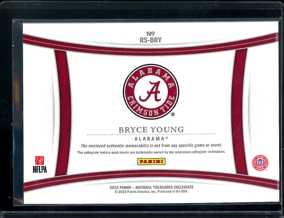 2023 Panini National Treasures Collegiate Bryce Young Rookie Jumbo Patch /99 Alabama - Trading Card Market
