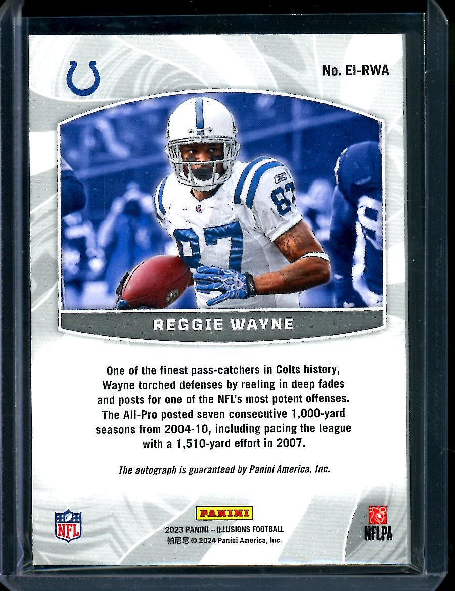 2023 Panini Illusions Reggie Wayne Elusive Ink Auto /75 Colts - Trading Card Market