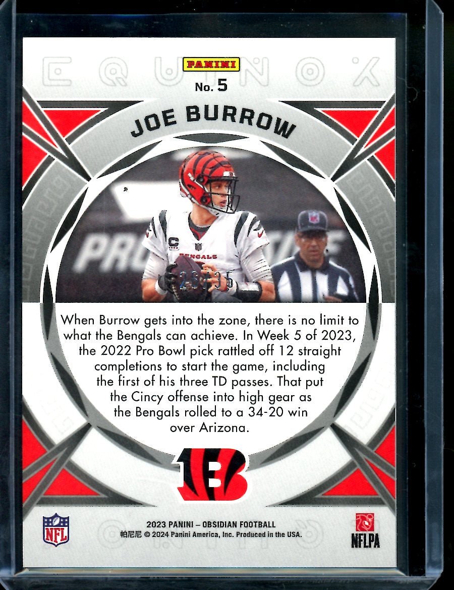 2023 Panini Obsidian Joe Burrow Equinox /35 Bengals - Trading Card Market