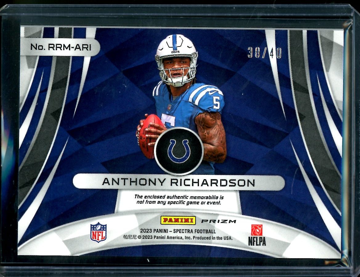 2023 Panini Spectra Anthony Richardson Rookie Rising Patch /40 Colts - Trading Card Market