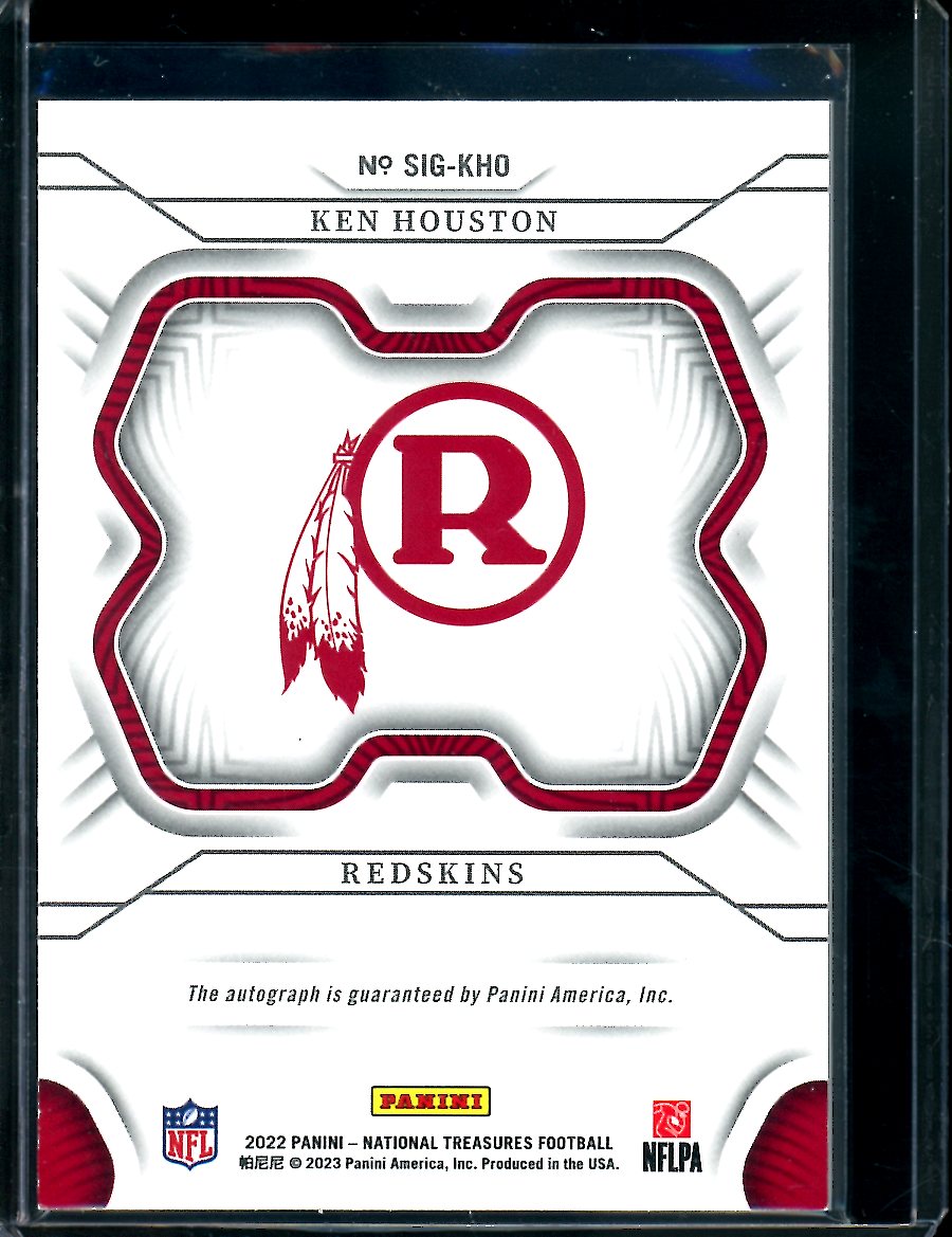 2022 Panini National Treasures Ken Houston Signatures Auto /99 Redskins