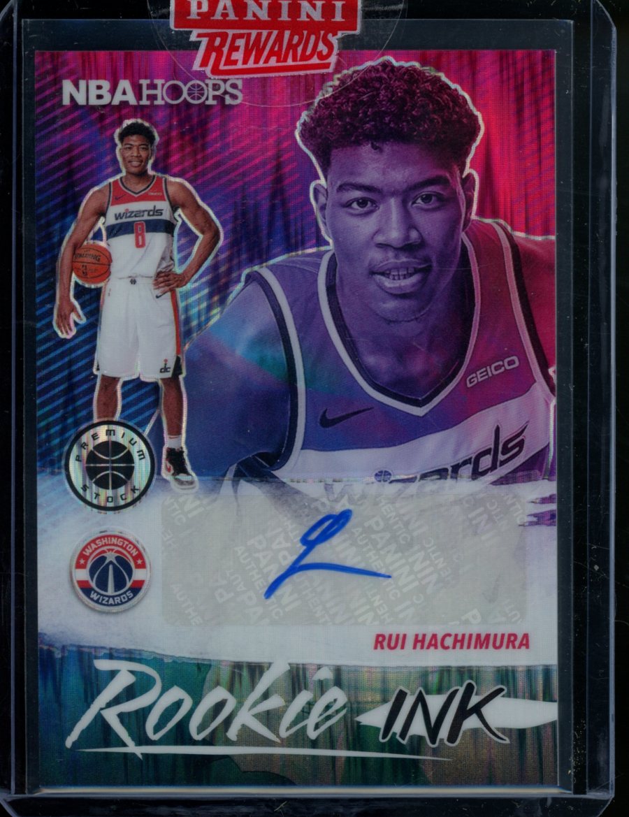 2019/20 Panini NBA Hoops Rui Hachimura Rookie Shock Auto Wizards