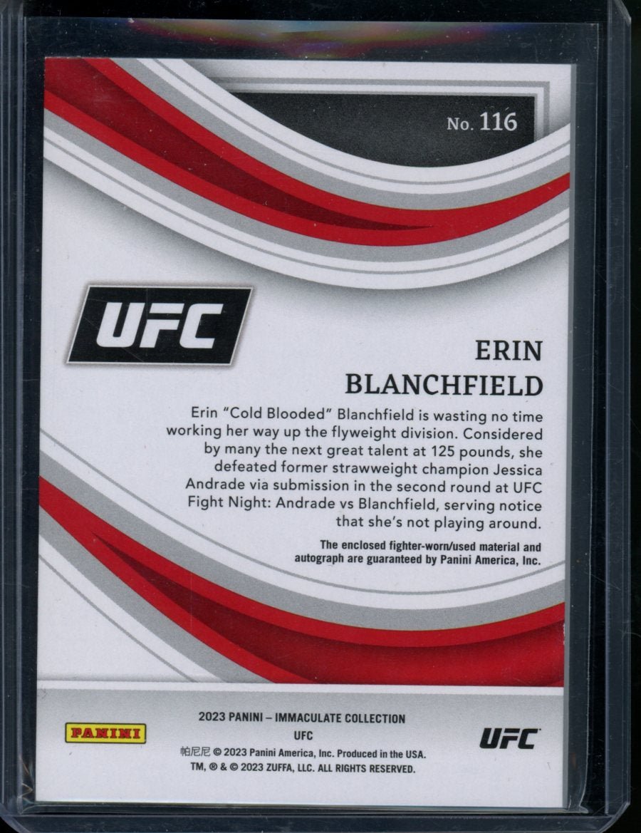 2023 Panini Immaculate Erin Blanchfield Rookie Patch Auto /25 Flyweight - Trading Card Market