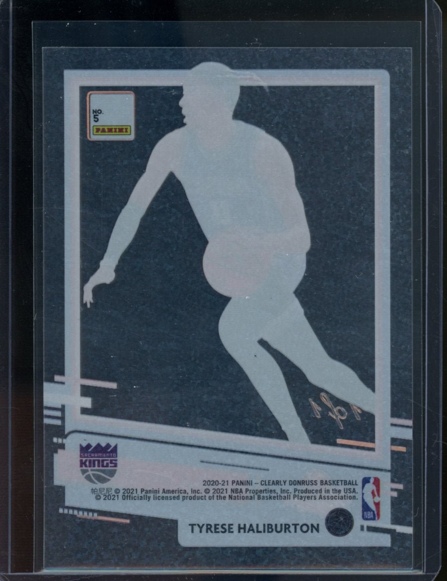 2020/21 Panini Donruss Clearly Tyrese Haliburton The Rookies 1/1 Kings - Trading Card Market