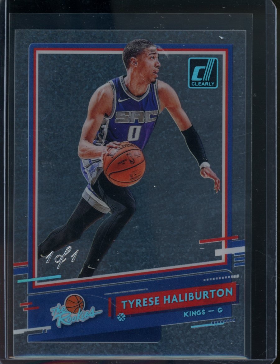 2020/21 Panini Donruss Clearly Tyrese Haliburton The Rookies 1/1 Kings - Trading Card Market