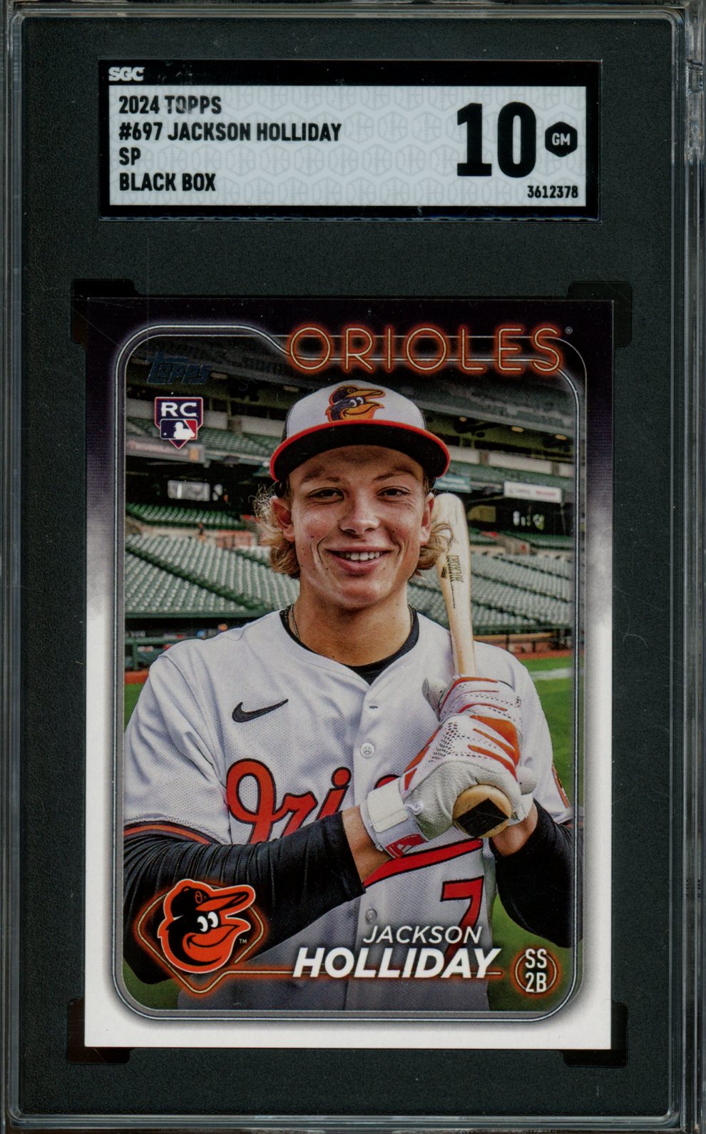 2024 Topps Series 2 Jackson Holliday Black Box SP Rookie SGC 10 