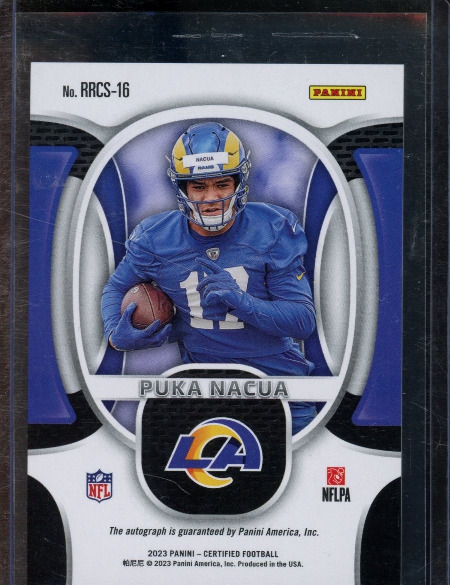 2023 Panini Certified Puka Nacua Rookie Auto Black 1/1 Rams - Trading Card Market