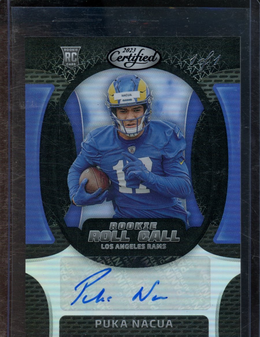 2023 Panini Certified Puka Nacua Rookie Auto Black 1/1 Rams - Trading Card Market