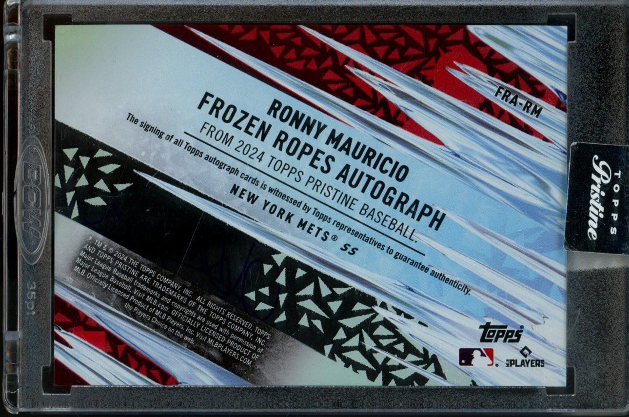 2024 Topps Pristine Ronny Mauricio Frozen Ropes Rookie Auto Red /5 Mets - Trading Card Market