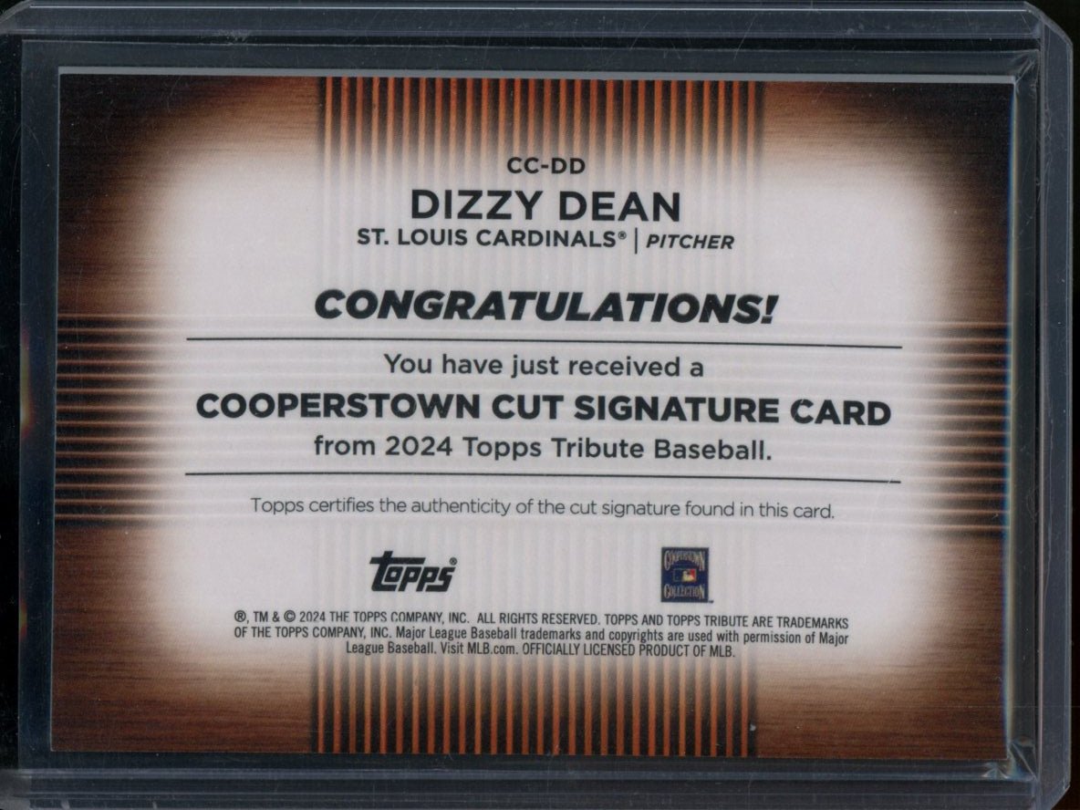 2025 Topps Tribute Dizzy Dean Cooperstown Cut Auto 1/1 Cardinals - Trading Card Market