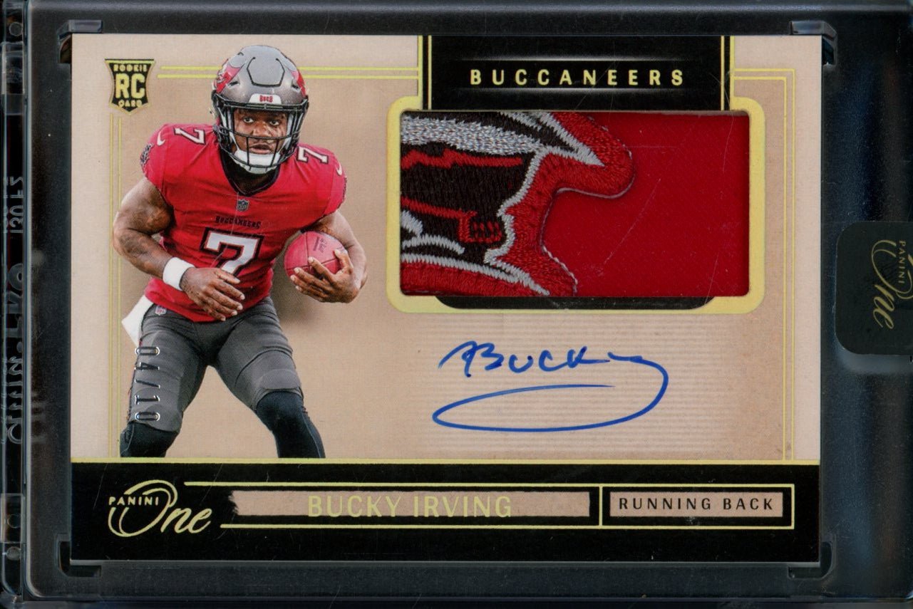 2024 Panini One Bucky Irving Rookie Patch Auto Gold /10 Buccaneers - Trading Card Market