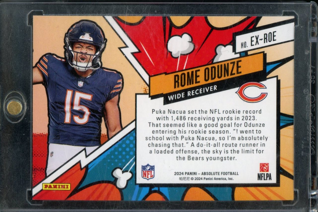 2024 Panini Absolute Rome Odunze Explosive Rookie SSP Bears - Trading Card Market