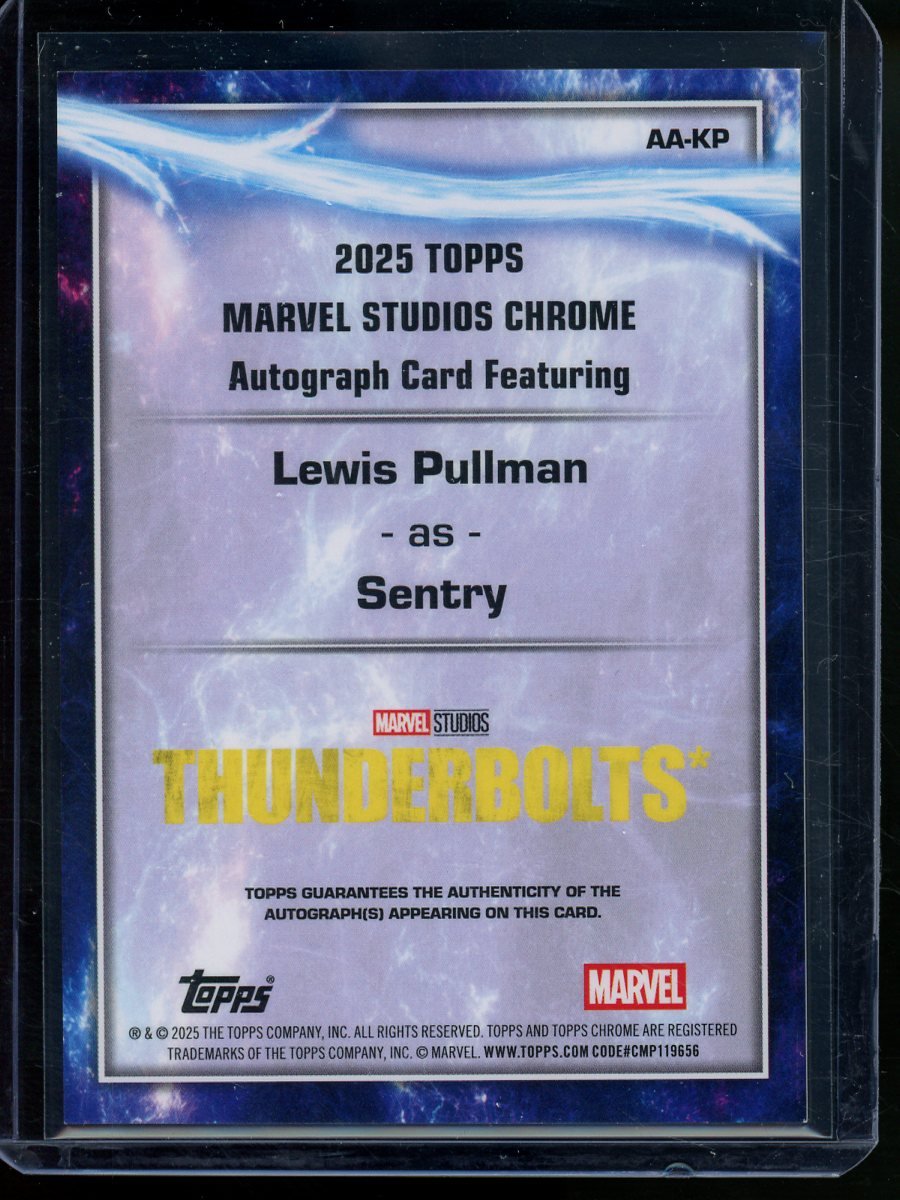 2025 Topps Chrome Marvel Sentry Debut Autograph Refractor Lewis Pullman Thunderbolts - Trading Card Market