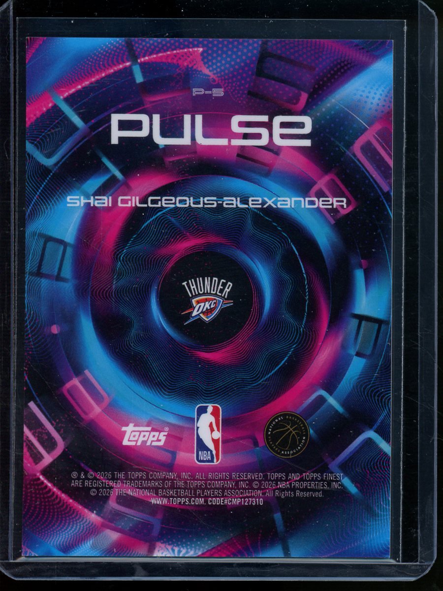 2026 Topps Finest Shai Gilgeous - Alexander Pulse Case Hit Thunder - Trading Card Market