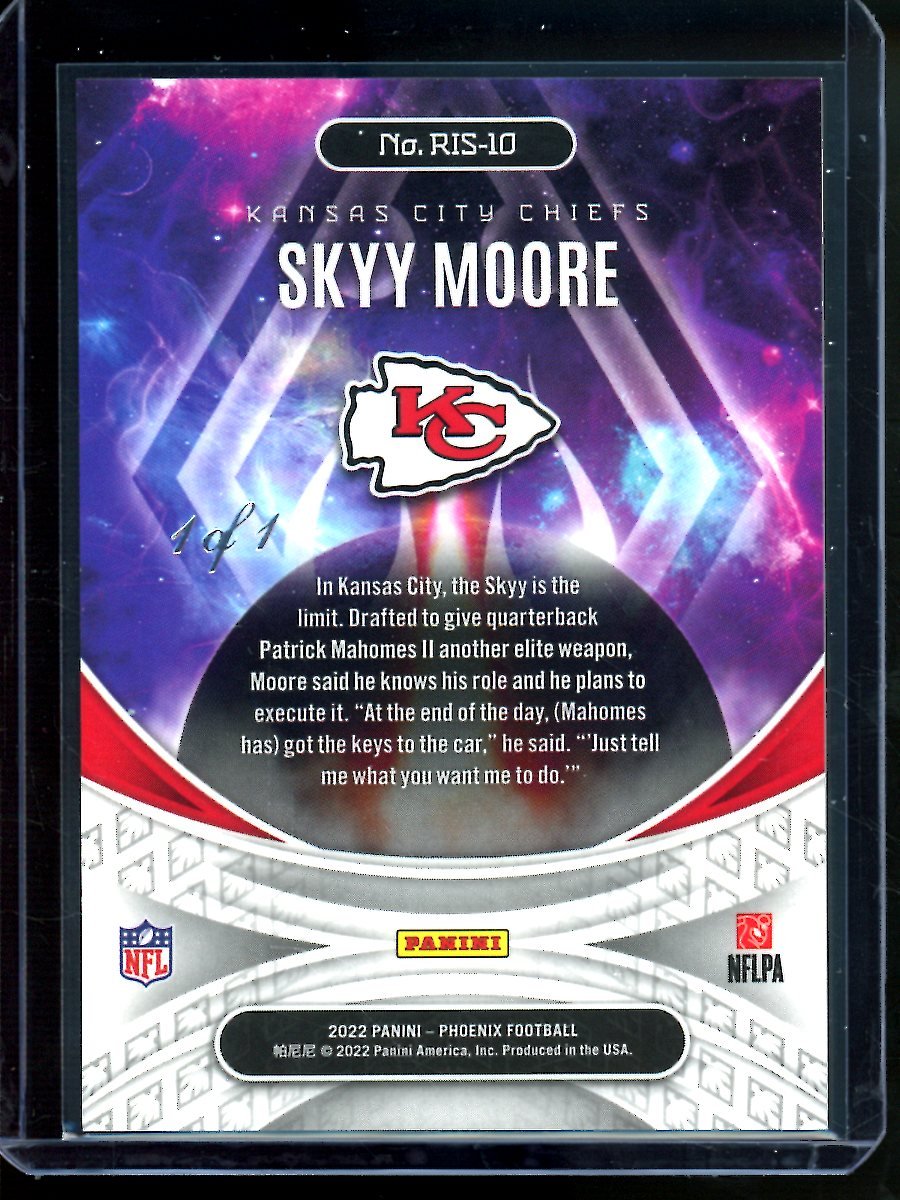 2022 Panini Phoenix Skyy Moore Rookie Rising Gold Vinyl 1/1 Chiefs - Trading Card Market