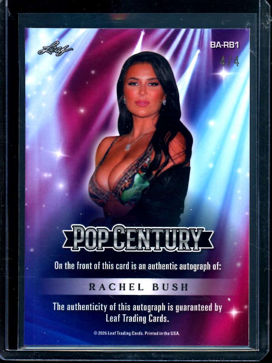 2026 Leaf Pop Century Rachel Bush Autograph /4 - Trading Card Market