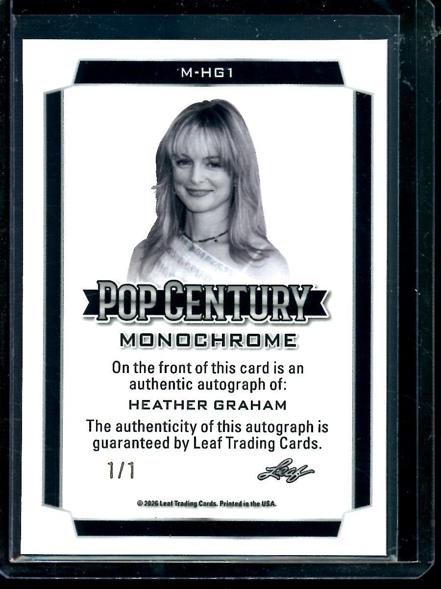 2026 Leaf Pop Century Heather Graham Monochrome Autograph 1/1 Twin Peaks - Trading Card Market