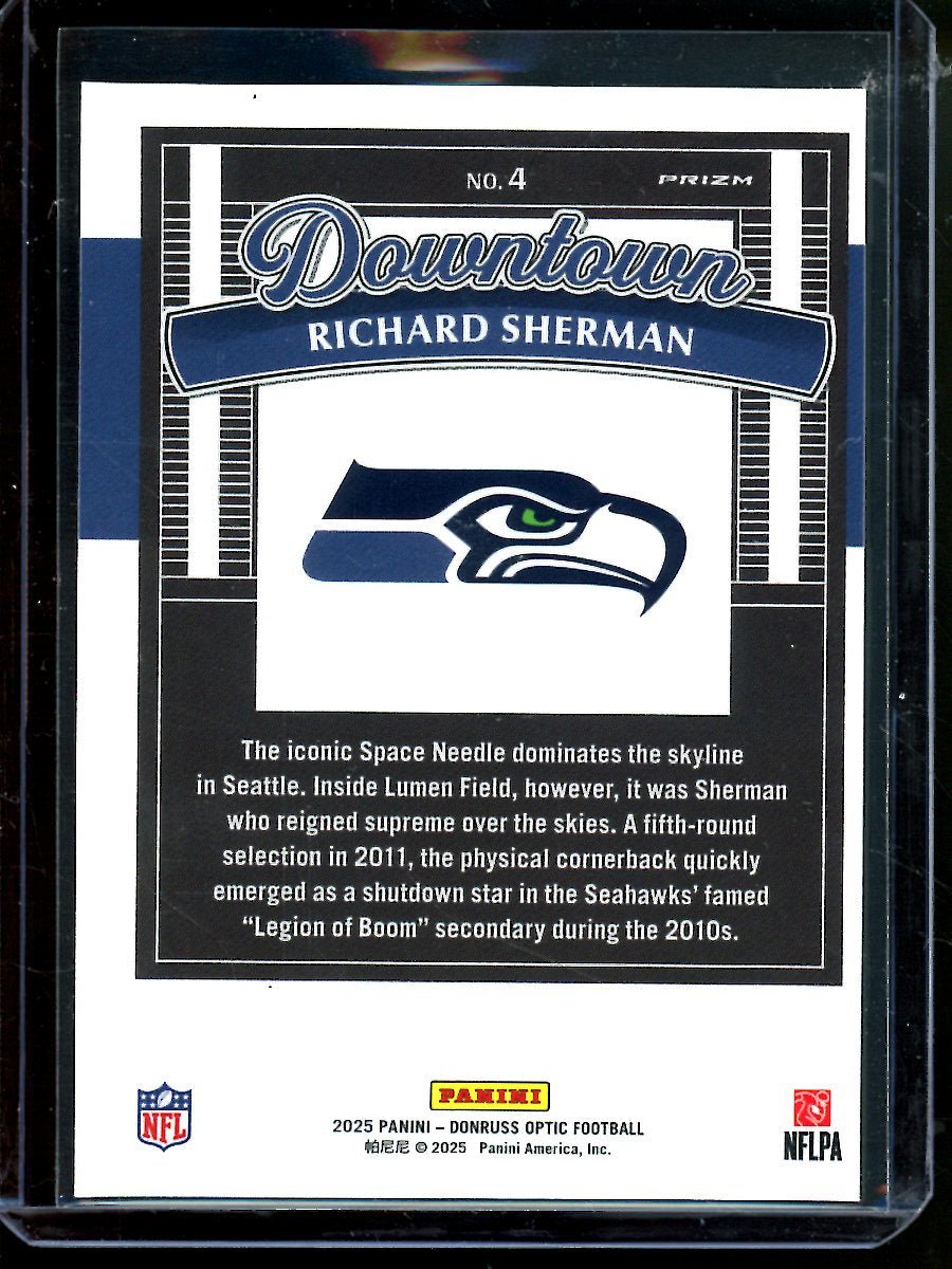 2025 Panini Optic Richard Sherman Downtown Case Hit Seahawks - Trading Card Market
