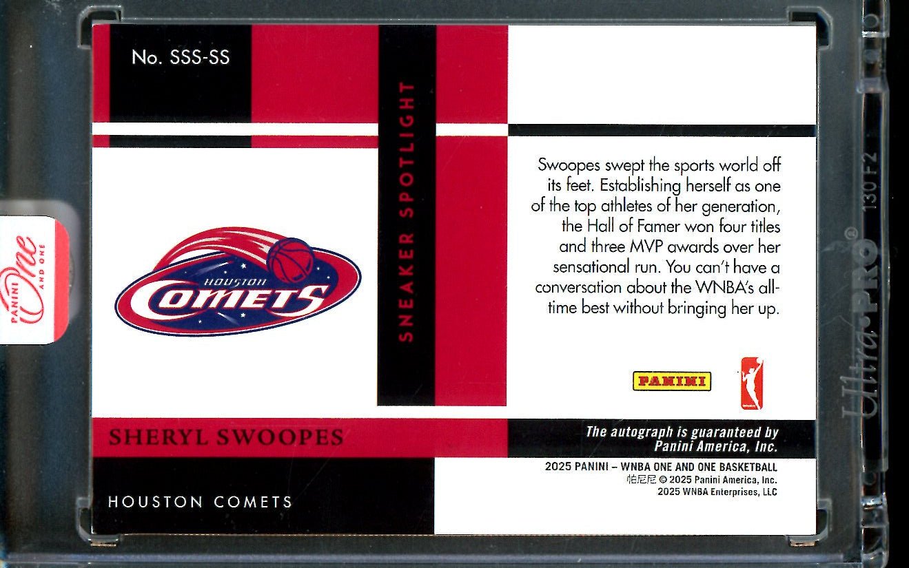 2025 Panini One and One Sheryl Swoopes Sneaker Spotlights Autograph /99 Comets - Trading Card Market