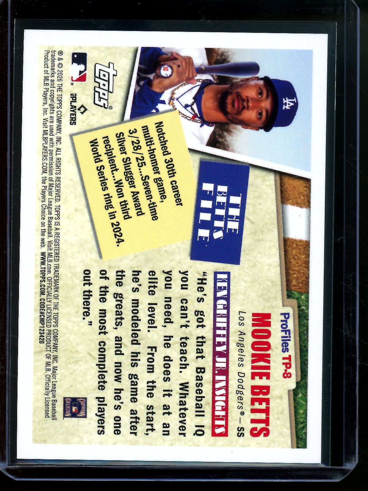 2026 Topps Archives Mookie Betts Profiles Gold /50 Dodgers - Trading Card Market