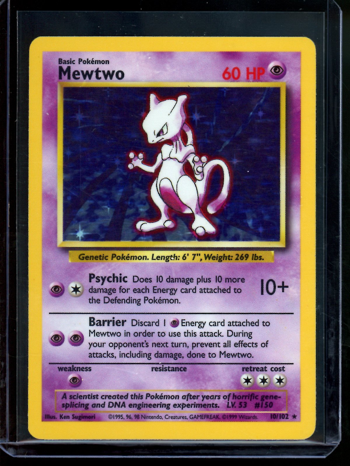 1999 Pokemon Base Set Mewtwo Holo 10/102 Trading Card Market 1999 Pokemon Base Set Mewtwo Holo 10/102 Trading Card Market