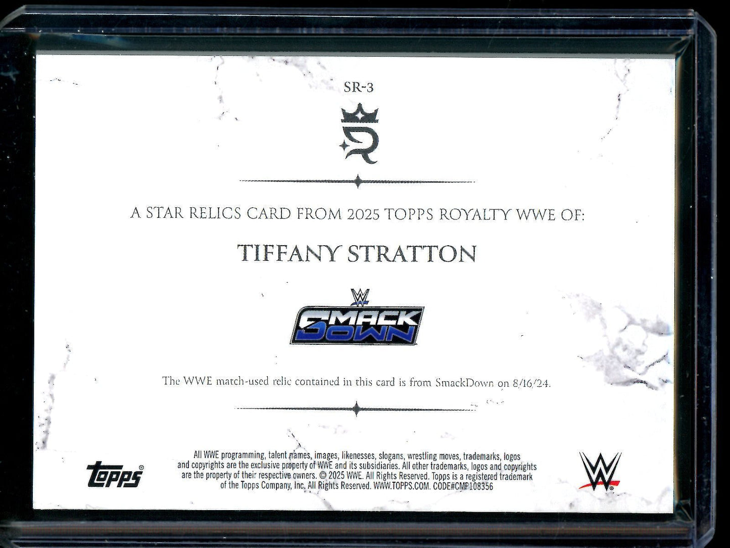 2025 Topps Royalty Tiffany Stratton Star Relics Card SR - 3 /50 - Trading Card Market
