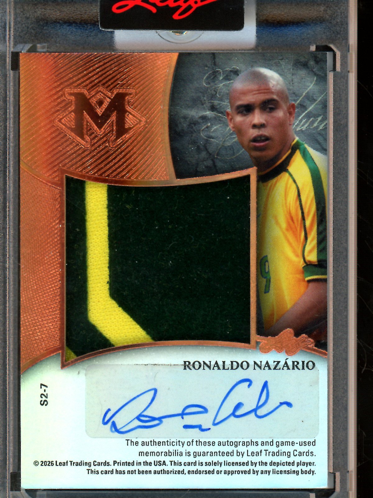 2026 Leaf Magnificence Neymar Jr. / Ronaldo Nazario Dual Patch Autograph /5 S2 - 7 - Trading Card Market