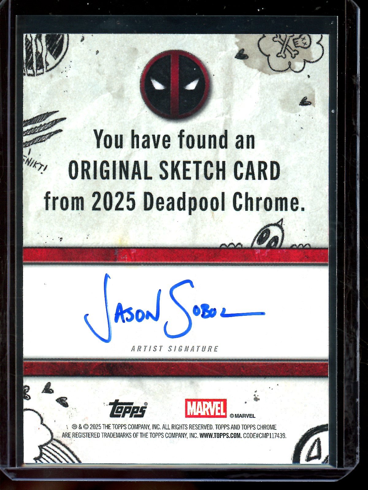 2025 Topps Deadpool Original Sketch Card Jason Sabol 1/1 - Trading Card Market
